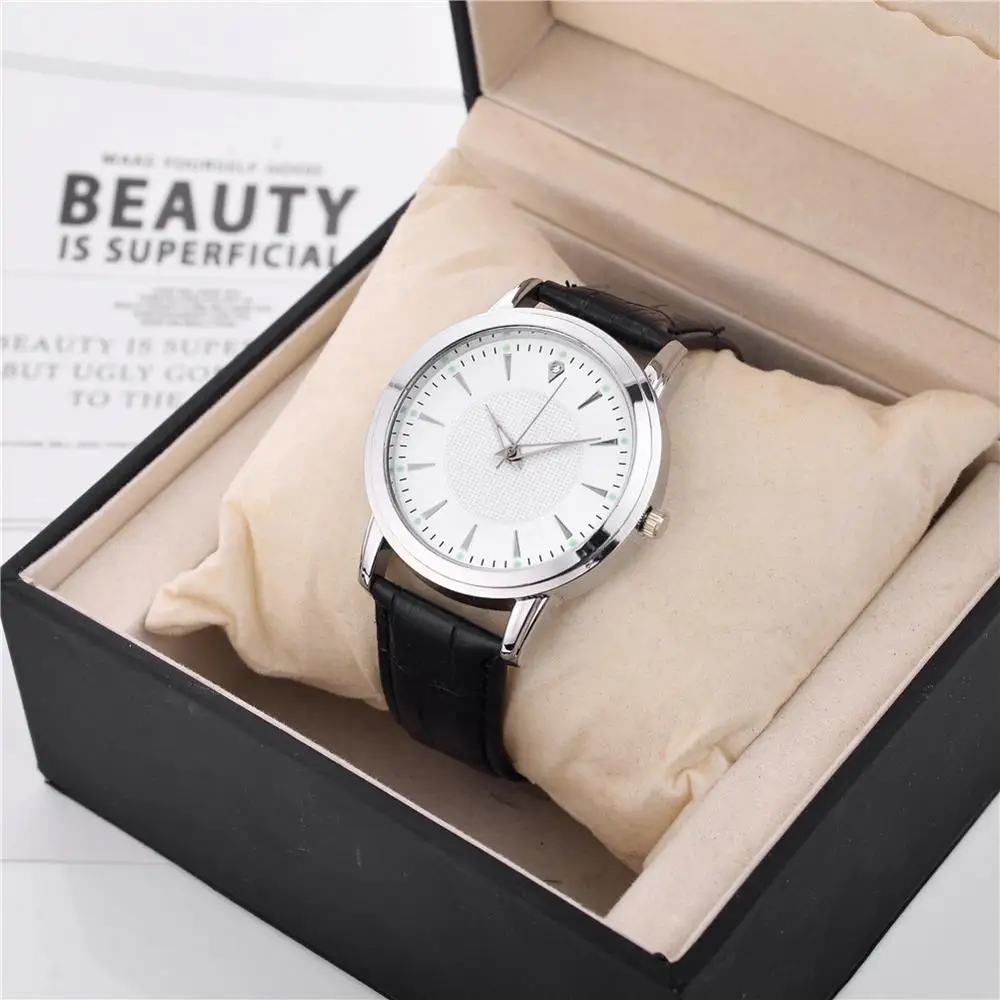 Baru Beberapa Jam Tangan Kekasih Luminous Kasual Jam Tangan Quartz Wanita Kulit Asli Tali Jam Tangan untuk Hadiah Blaus Feminino Pria Clock