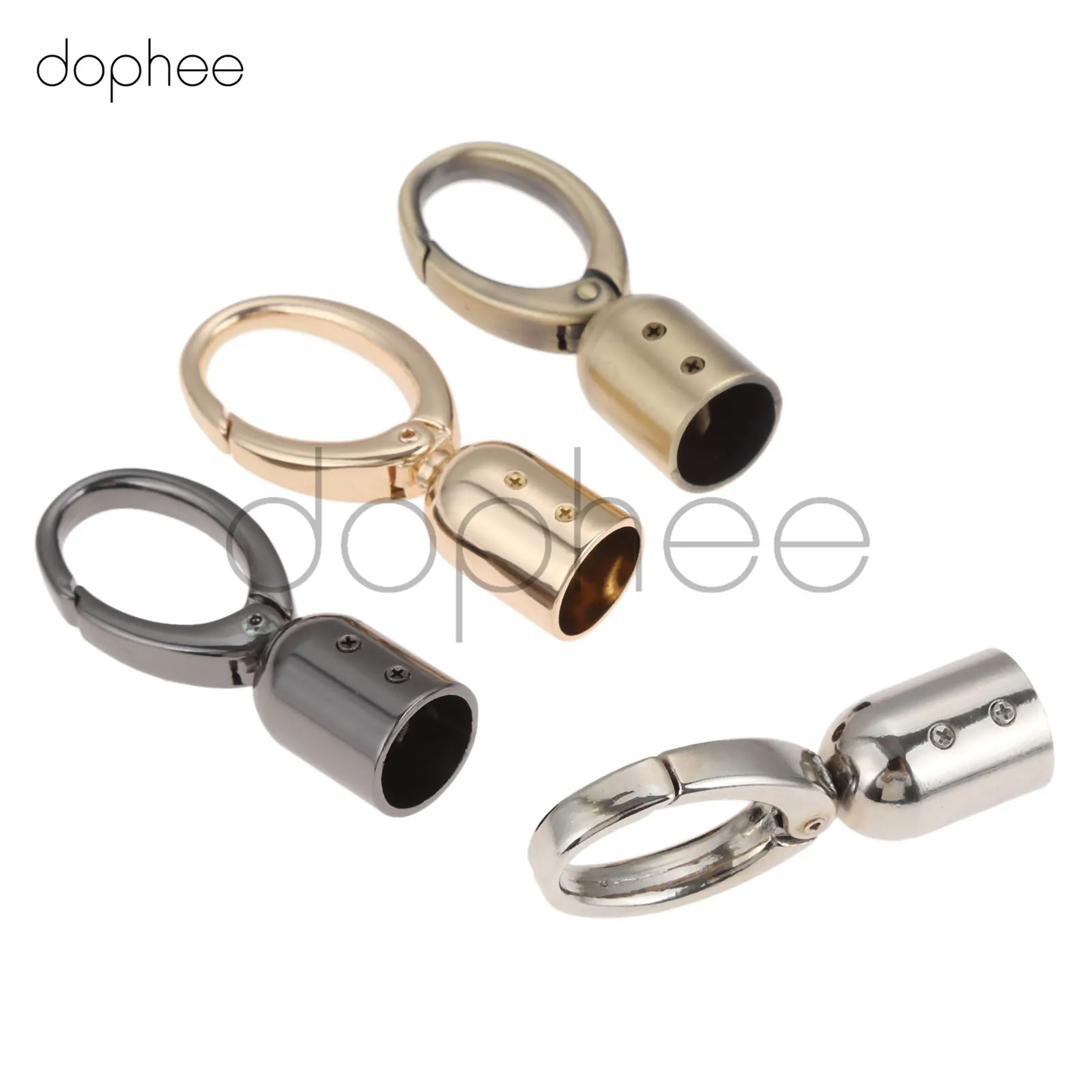 dophee 5pcs Bag Straps Connector Hanger Metal Buckles for Bag Cap Clasp Handbag Strap Stopper Cord Hooks Screw Bag Hardware