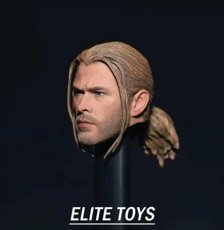 ELITE TOYS 1/6 Thor Braid Head Sculpt Thor 3 The  for hot toys TBLeague Phicen Soldier model  model Head carving