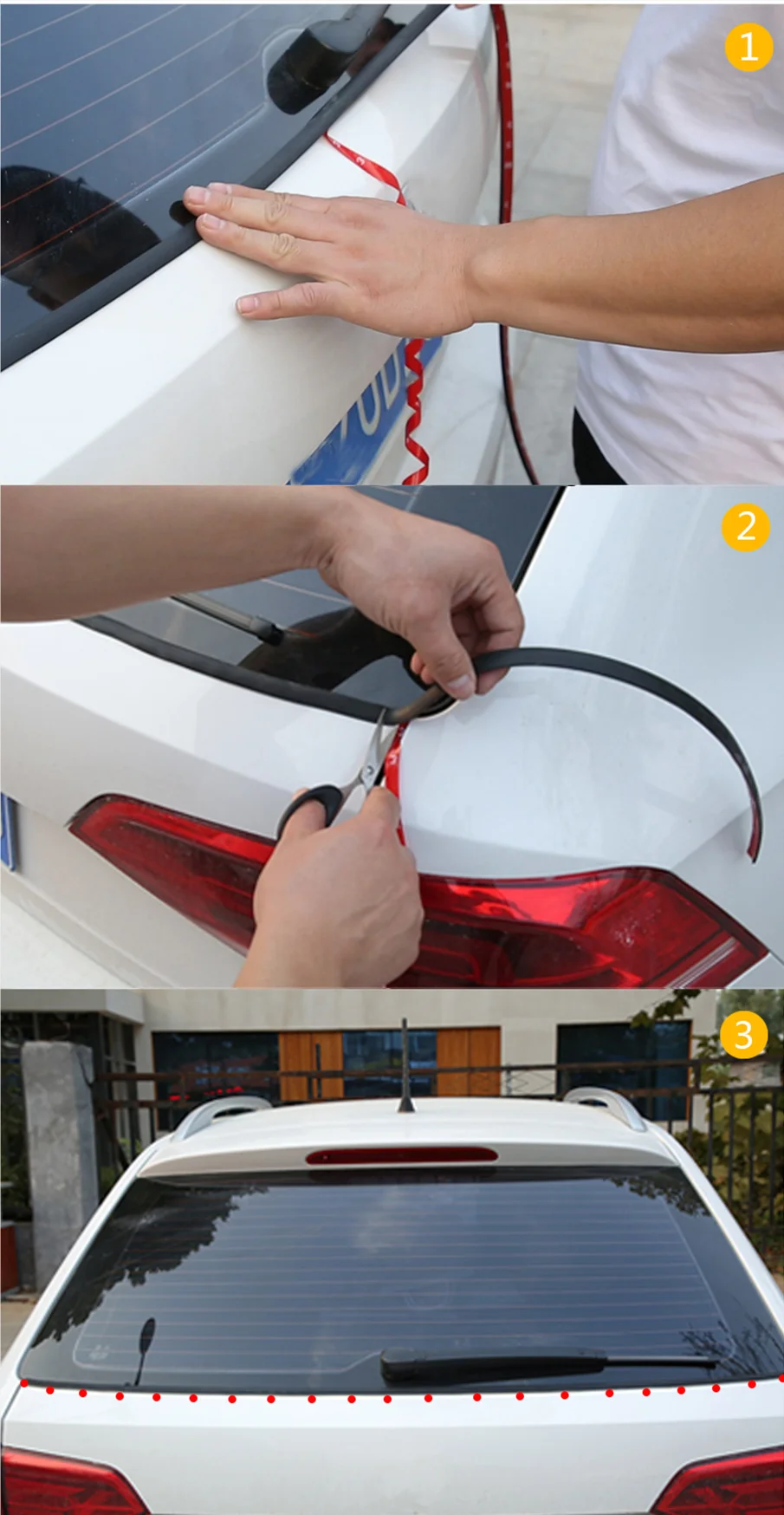 Auto Gummi Dichtung Auto Fenster Dichtstoff Gummi Dach Windschutzscheibe Schutz Dichtung Streifen Trim Für Auto Vorne Hinten Windschutzscheibe – Detail 6