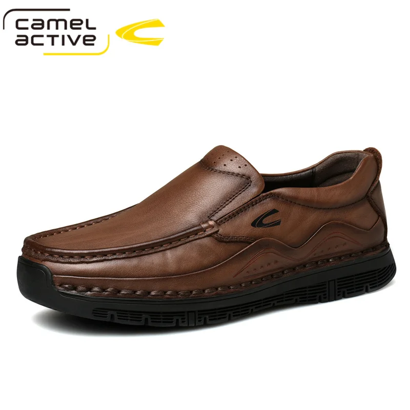Camel Active Men\'s Shoes Comfortable Business Casual Shoes Genuine Leather Office Set Foot Soft Fine-skinned Cowhide Shoes Men