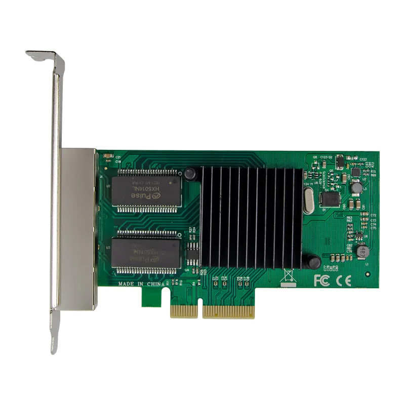 chip Intel I350AM4 Quad-Port Gigabit Ethernet PCI-E X4 Lan Adapter Network Card PCIe 1000M RJ45 LAN card