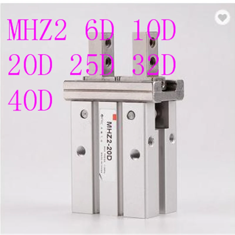 MHZ2 10D 16D 20D 25D 32D 40D Double Acting Air Gripper Pneumatic Finger Cylinder SMC Type Aluminium Clamps Bore 10-40mm