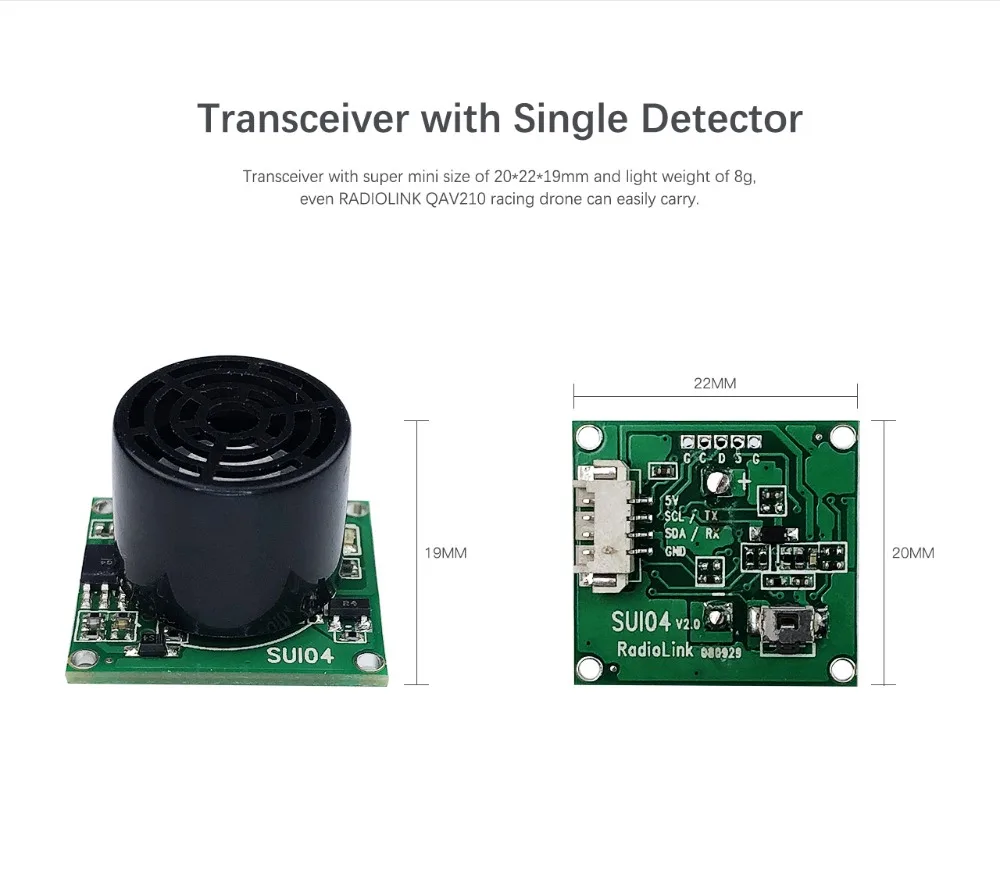 RadioLink SUI04 SU04 Drone Sensor Ultraschall Sonar Modul Autonomen Hindernis Vermeidung für PIXHAWK MINI PIX Flight Controller – Detail 5