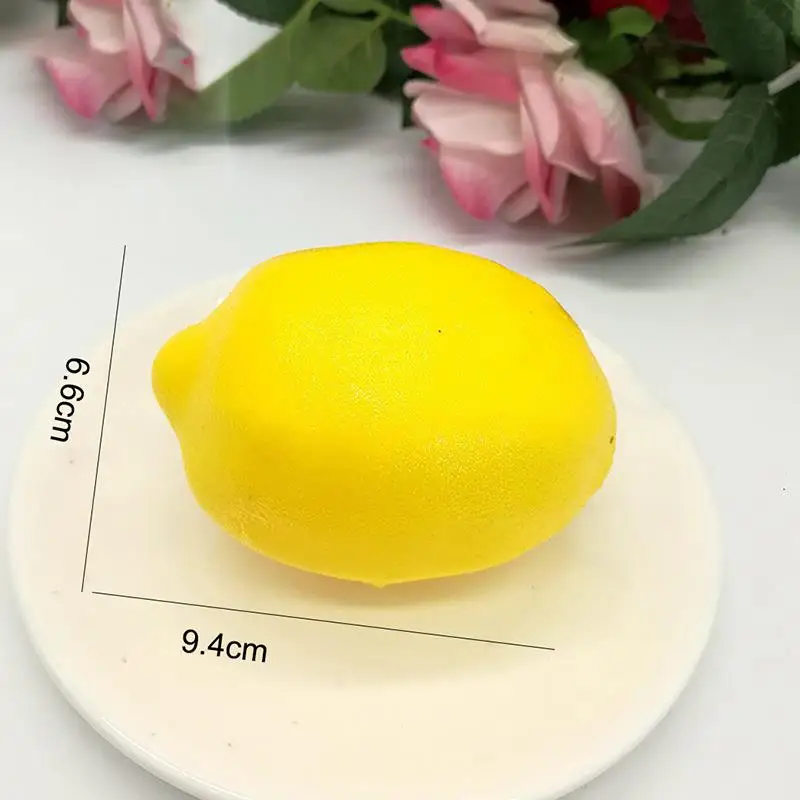 2pcs Artificial Simulation Food Vegetables Fake Lemon Fruit Photography Props For Decoration Room Home Decor