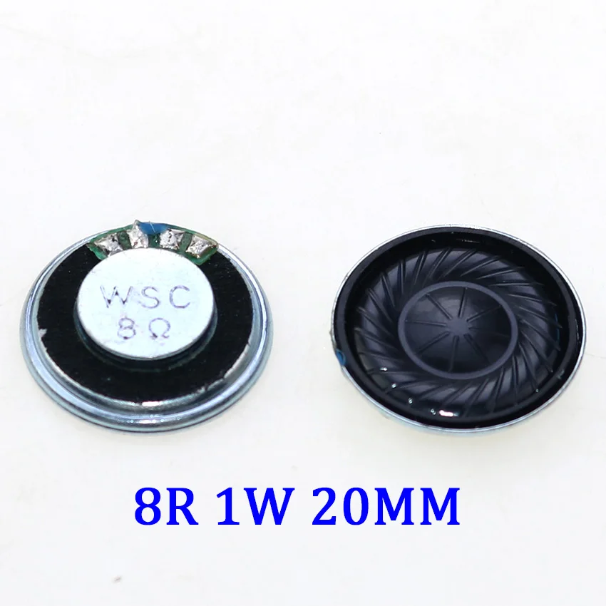 YUXI 2Pcs 8R 1W Horn Loud Speaker Buzzer Ringer 20mm 23mm 26mm 32mm 36mm  8 ohm 1W  Ultra-thin Mini Speaker