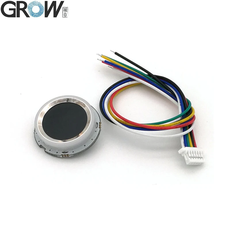 GROW R502-A RGB LED Control Small Thin Circular DC3.3V SH1.0-6pin Capacitive Fingerprint Module Sensor Scanner