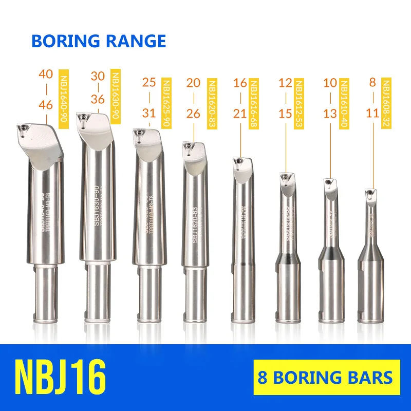 

Adjustable Fine-tuning Fine Boring Tool Small Hole Boring Tool Set Machining Center Boring Head High Precision NBJ16