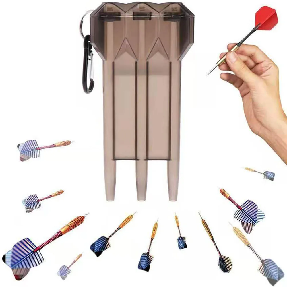 1 PC Plastic Dart Case For Dart Player Transparent Dart Box Soft Tips Darts Accessories 7 Colors Available
