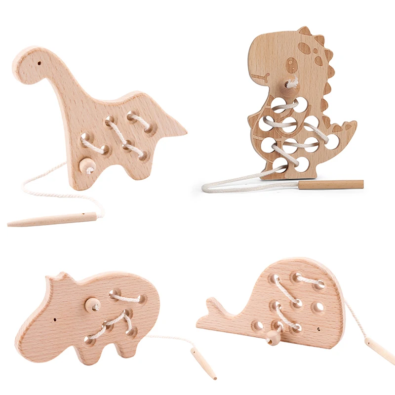 Hochet jouet en bois planche à enfiler Montessori, Puzzle 3d, jouet éducatif pour garçon et enfant, cadeau