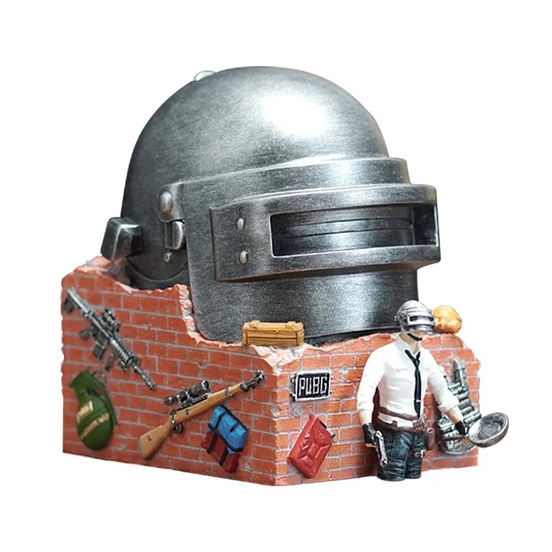 

Creative PUBG Level 3 Helmet ashtray living room office resin ashtray with cover