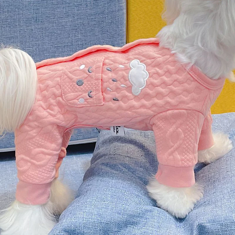 Winter Dog Jumpsuit Clothes Girl Dog Boy Dog Outfit Warm Pet Poodle Costume Bichon Pomeranian Yorkshire Yorkie Clothing