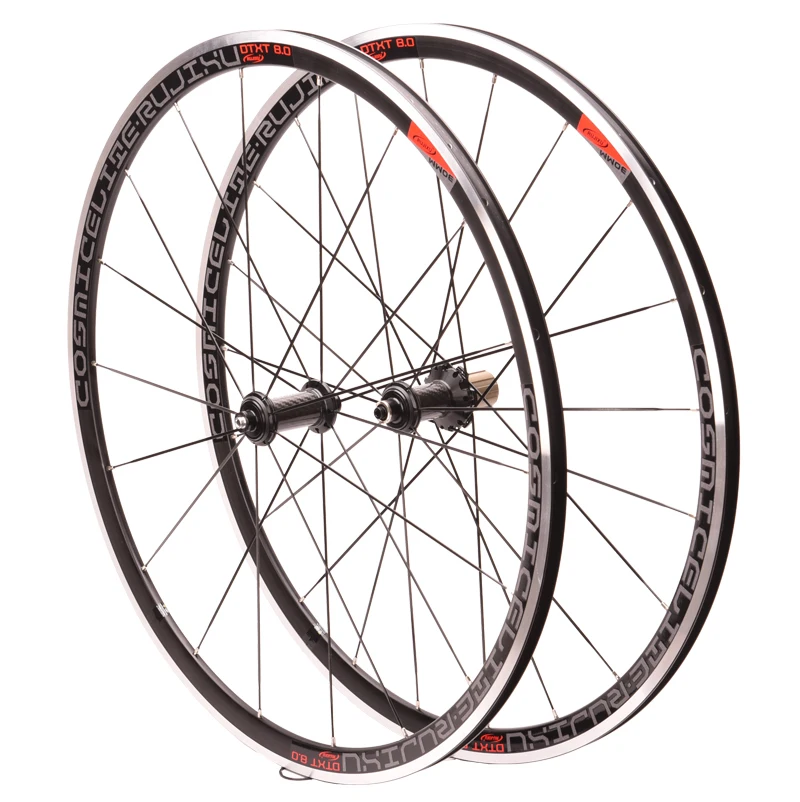 Ultralight 700C height 30MM straight pull flat spokes road wheelset group V/C brake front two rear four bearing bicycle