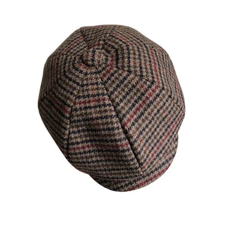 2020 New Newsboy Cap Lattice Beret Hat Men Women Hat Tweed Gatsby Octagonal Herringbone Vintage Ivy Hats BLM230