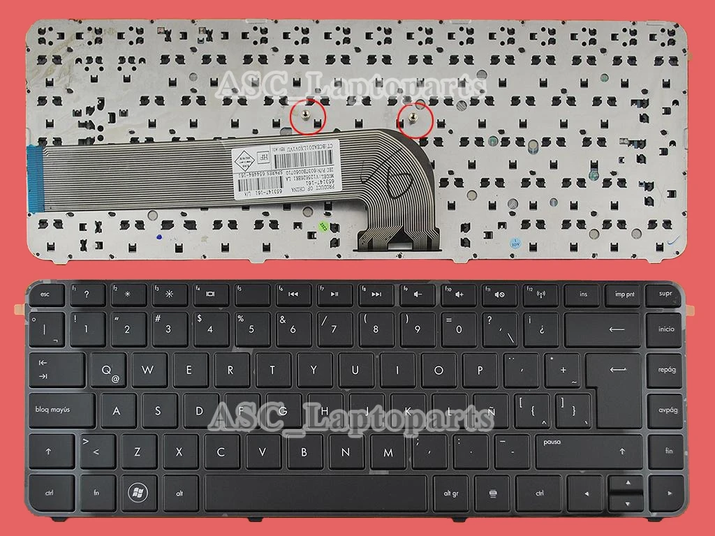 Novo teclado latino espanhol para hp pavilion dv4-4062la dv4-4063la dv4-4064la dv4-4065la série preto quadro blac