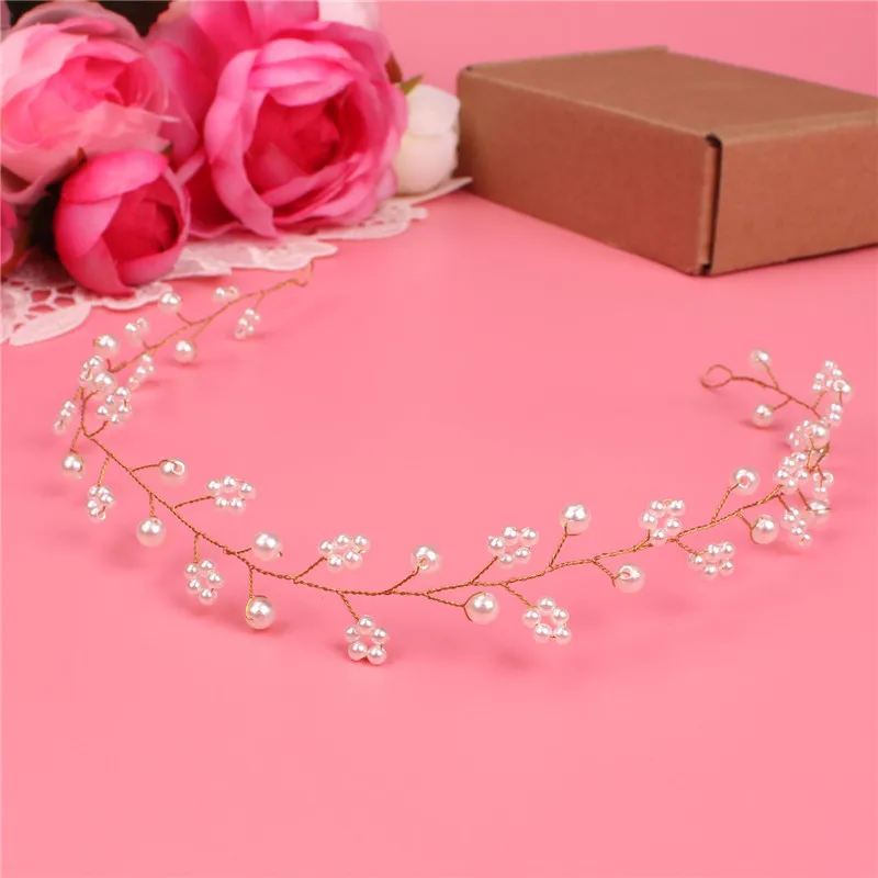 Exquisite bridal wedding headdress pearl handmade headdress wedding accessories