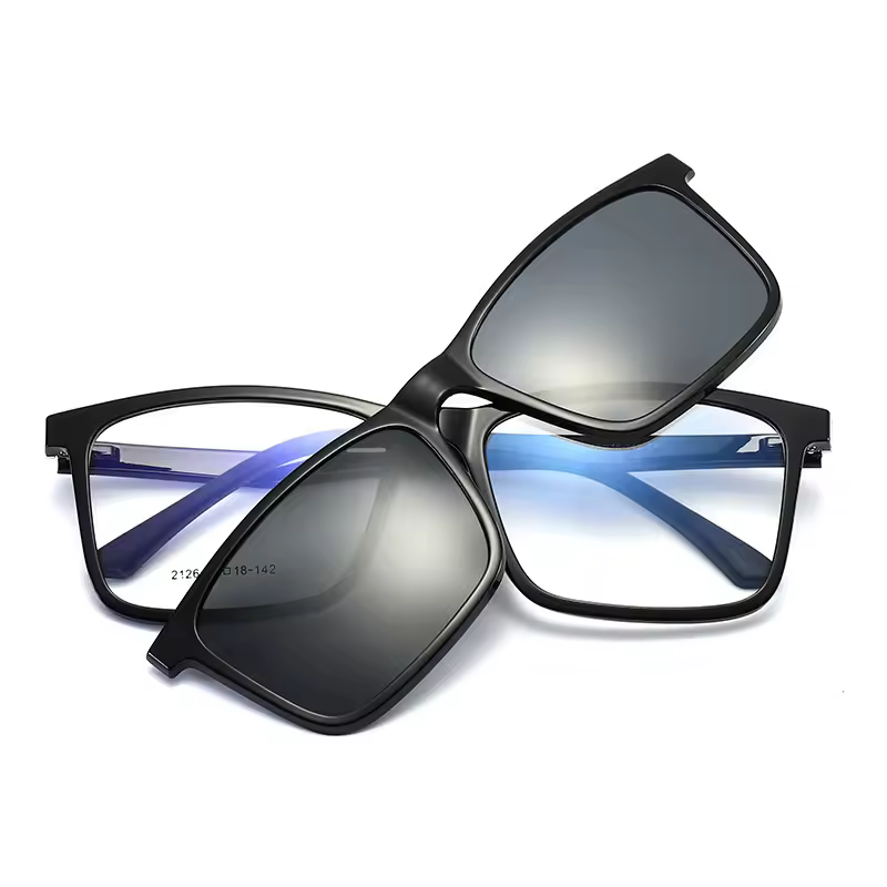 Yimaruili óculos de prescrição óptica multifuncional masculino magnético clip-on óculos de sol anti-ultravioleta óculos de condução 2126
