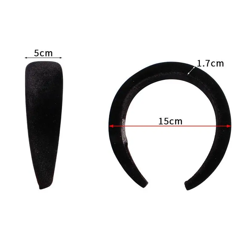 2020 New Padded Headbands for Women Wide Bezel Hairbands Thick Velvet Hair Hoop Girls Sponge Non-slip Hairband Hair Accessories