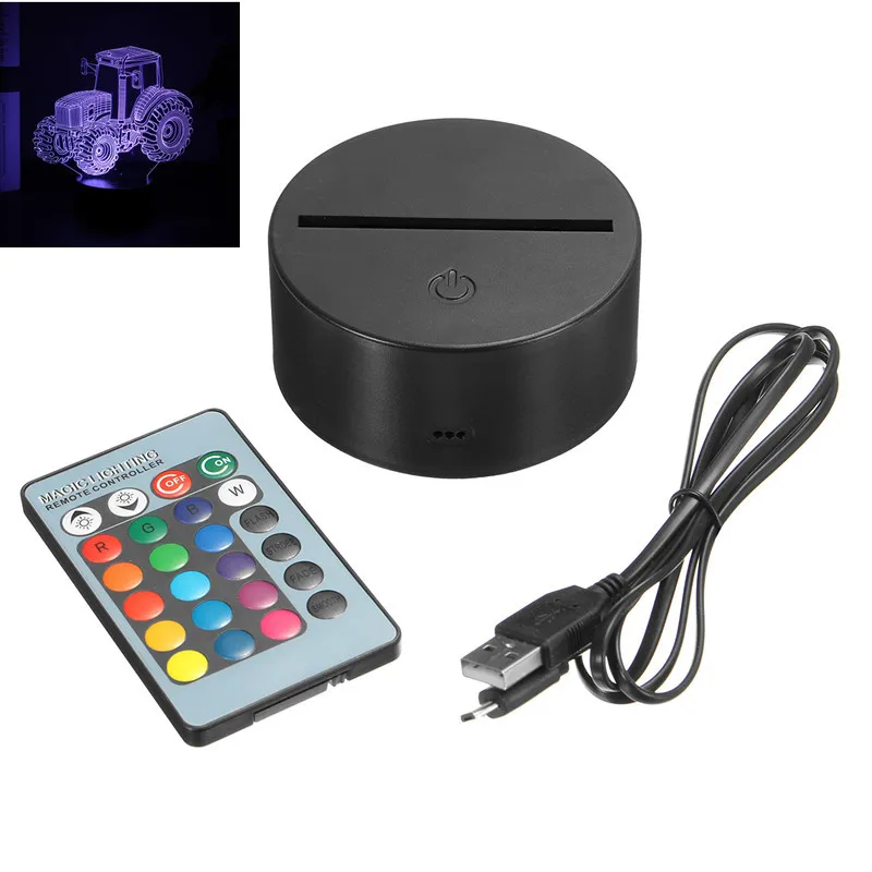Ilusão 3d luz da noite cor mudando lâmpada brinquedo do carro ilusão visual led presentes de natal para casa apoio dropshipping
