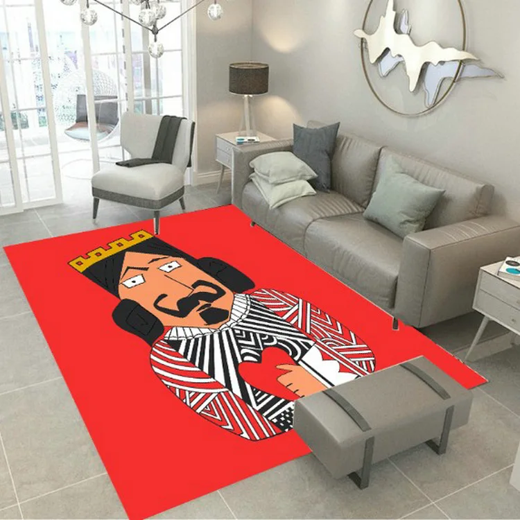 Funny Cartoons Carpet 3D Printed Carpet Square Anti-Skid Area Floor Mat Rug Non-slip Mat Dining Room Living Soft Carpet 02