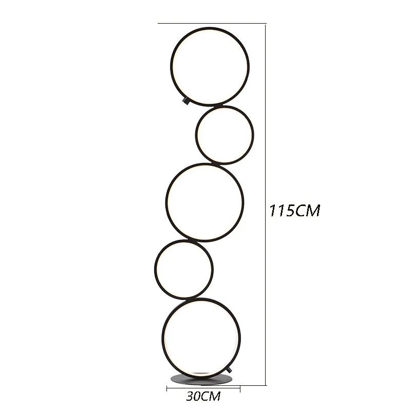 Luces LED de pie con Interruptor táctil de anillo moderno, lámpara de pie nórdica para decoración Interior de sala de estar, iluminación del hogar