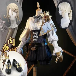 Game Identity V Survivor Painter Edgar Valden Cosplay Costume Fancy Suit Party Outfits Uniforms Cosplay Shoes Wig For Halloween