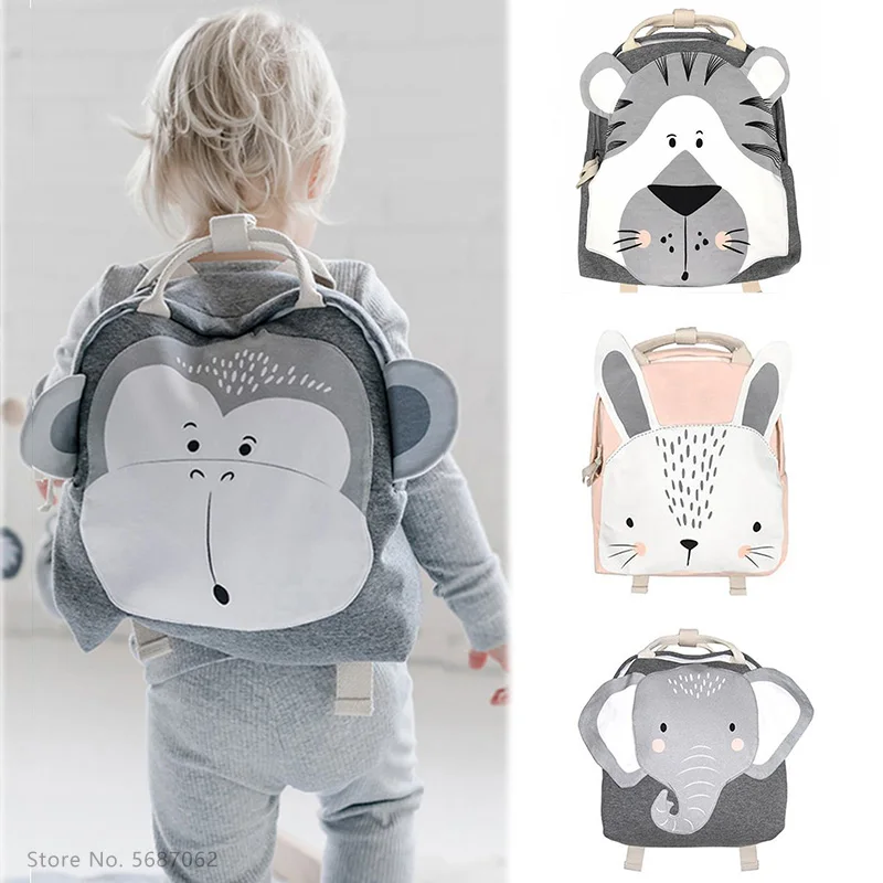 Baby Backpack 3-8Y Kids Light Bags Cartoon Animal Children\'s Boys Girls Schoolbag Snacks Toys Storage Bag Room Cotton Backpacks