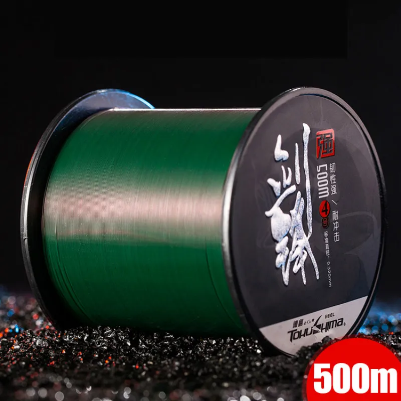 500m Nylon Fishing Line Super Strong Fishing Thread Monofilament Main Line Rock Sea Telescopic Pesca Accesorios Mar