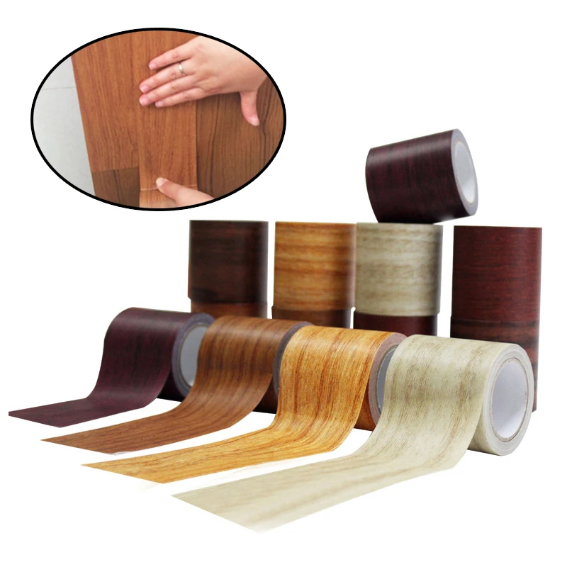 Wood Grain Repair Glue Waterproof Wood Vinyl Wallpaper Roll Adhesive Contact Paper Doors Cabinet Desktop Furniture Decorative