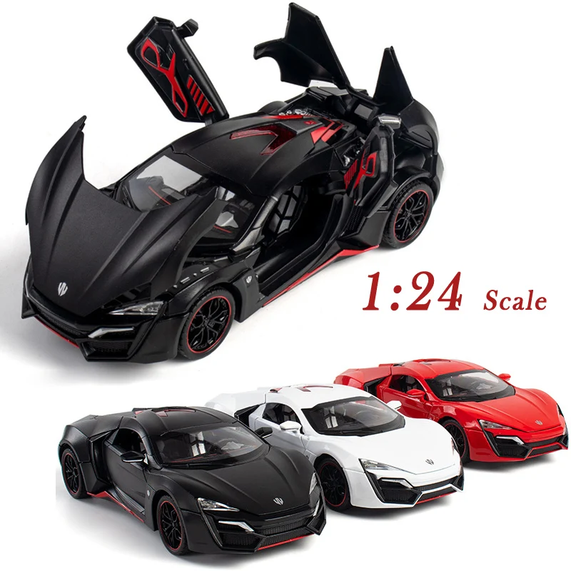 

1/24 Scale Lykan Hypersport Diecast Alloy Pull Back Car Collectable Toy Gifts for Children