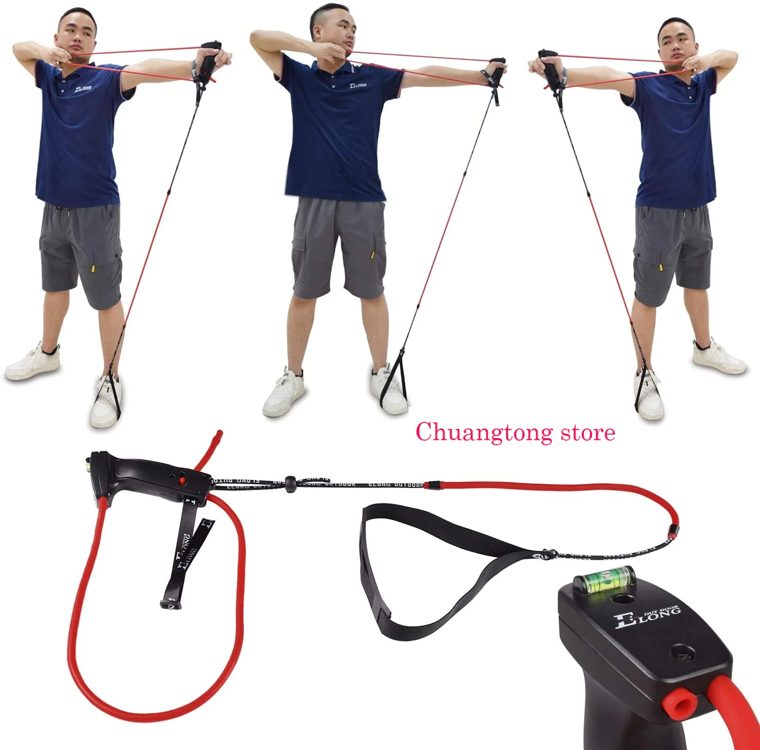 

Archery Training Device Arm Extensor Exerciser Strength Resistance Bands for Archery Skill Training Pull Bow Workout Equipment