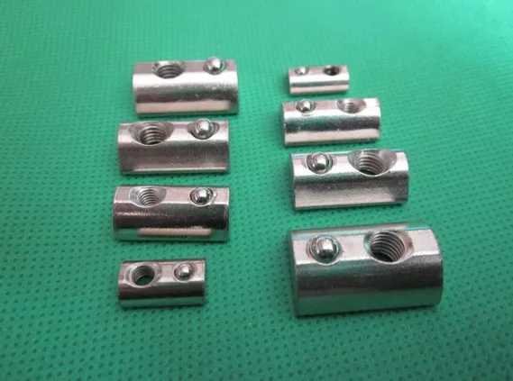 Half round nut M3 M4 M5 M6  shrapnel steel ball  block for EU standard 20 aluminum profile elastic  10pcs