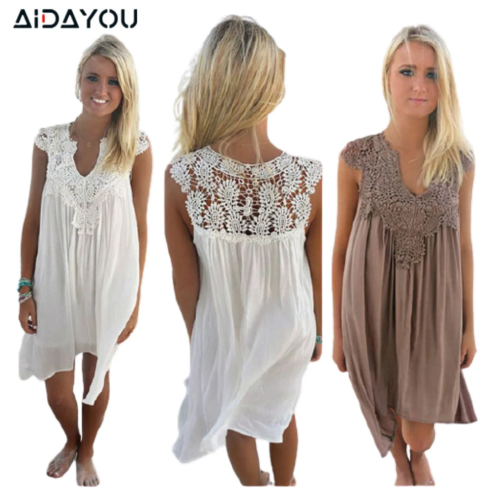 

Кружевное пляжное платье-накидка для женщин, сетчатое, вязаное крючком, с кружевными вставками, шифоновое, с цветочным узором ouc035