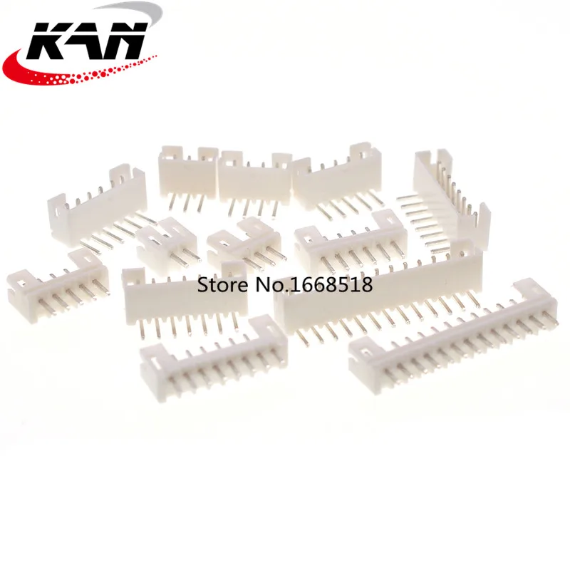 50pcs/lot JST PH 2.0 2P 3P 4P 5P 6P 7P 8P 9P 10pin Header 2.0mm male material PH2.0 2mm Connectors Leads PH-A straight pins