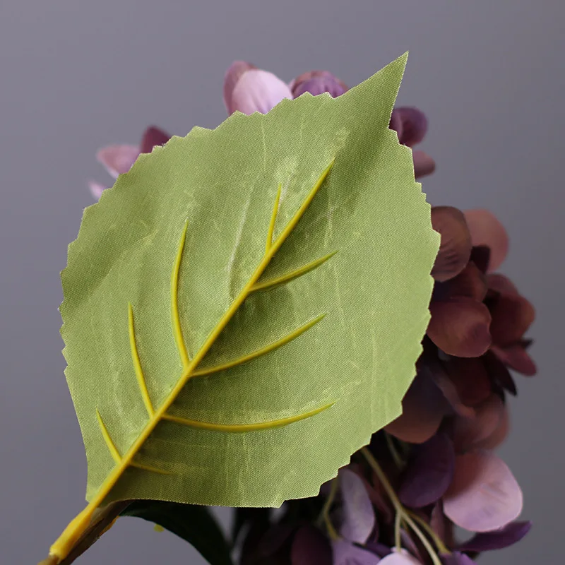 10PCS 45cm Artificial White Hydrangea Flower Ball Silk Hydrangea Accessory Home Wedding Decoration Fake Flores Bouquet