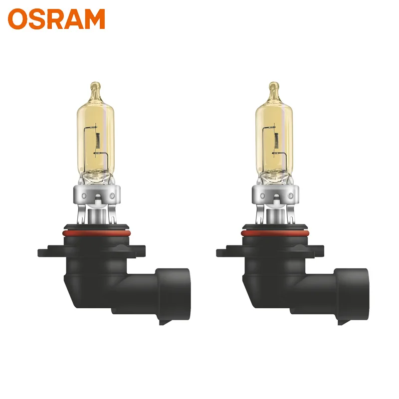 OSRAM HB3 9005 Yellow 9005FBR Halogen Fog Breaker 12V 60W Car Original Headlight 2600K Light +60% Brighter Genuine Lamps, Pair