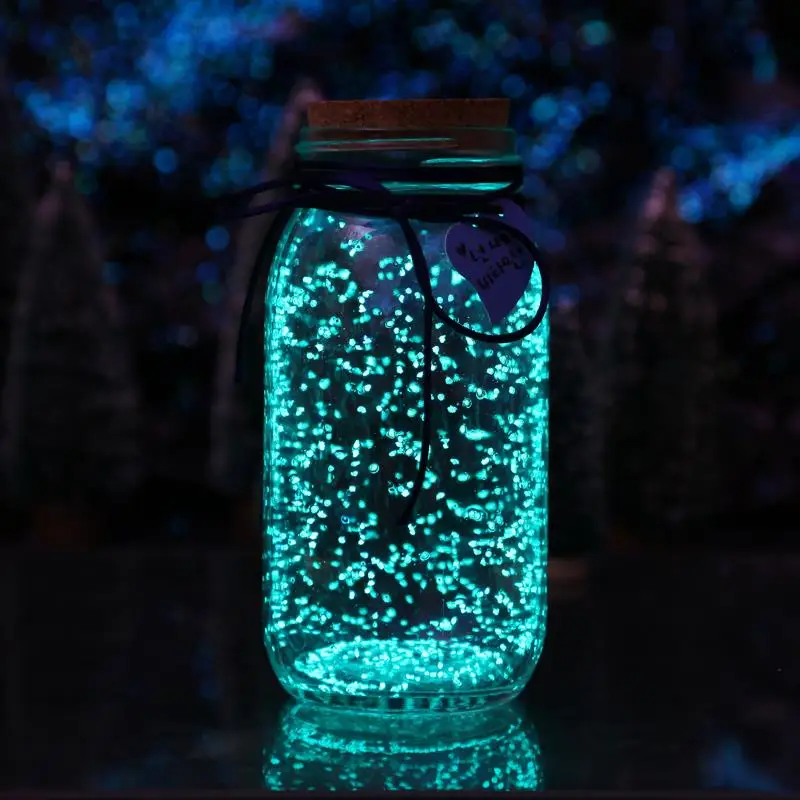 Piedras luminosas de arena noctilucentes, pecera, acuario fluorescente para niños, botella de deseos DIY, envío directo, brilla en la oscuridad, 10g