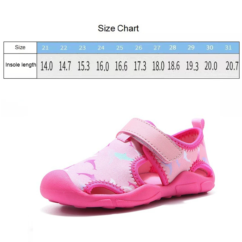 Children summer functional sandals kids barefoot sandals fashion non-slip shoes for boys girls soft bottom sandals size 21-31