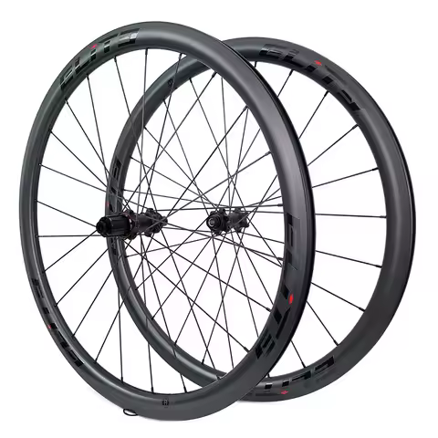 ELITEWHEELS Carbon Wheels Disc Brake 700c Road Bike Wheelset ENT UCI Quality Carbon Rim Center Lock Or 6-blot Bock Road Cycling