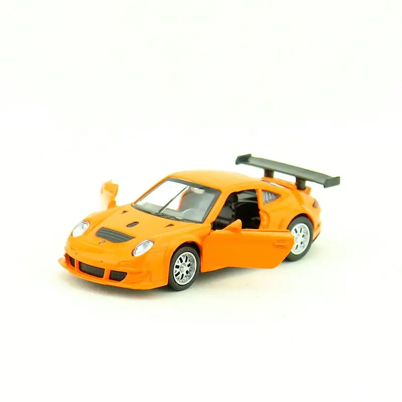 Diecast Metal Toy Model 1:39 Porsche 911 GT3 RSR Racing Car Pull Back Doors Openable Educational Collection Gift Kid Match Box