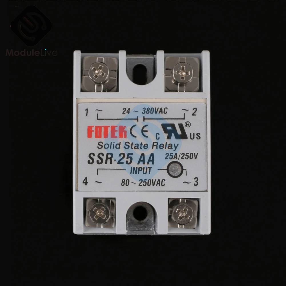 SSR-10AA SSR-25AA SSR-40AA AC Control SSR White Shell Single Phase Solid State Relay 10A 25A 40A LED 10AA 25AA 40DA 50AA Relay