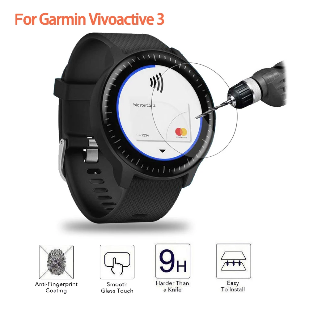 Ultra Clear Tempered Glass For Garmin Vivoactive 3 music Screen Protector Protective Film Guard Watch Vivoactive3 Display Cover