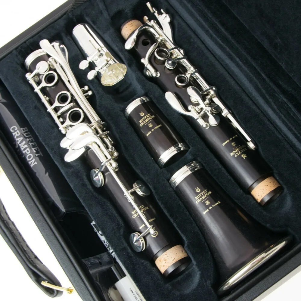 De Xin Professional Bb Clarinet R13 Ebony Wood Clarinets Nickel Silver Key Musical Instruments Case Mouthpiece Reeds