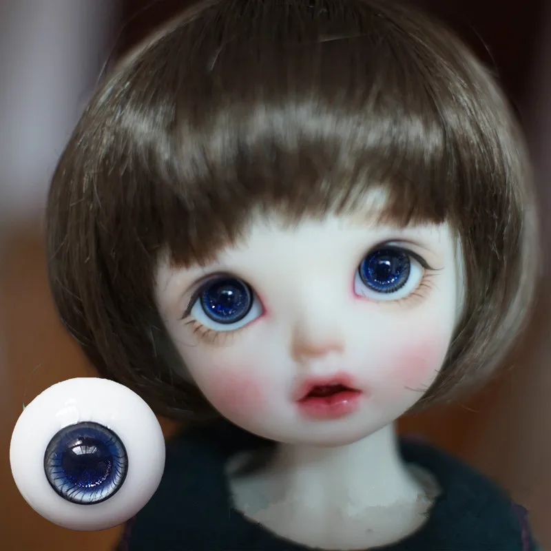 BJD eye Doll accessories are suitable for 1/3 1/4 1/6 size deep blue star pupil with sparkling glass eye doll accessories