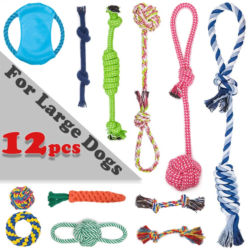 French Bulldog Toy for Dogs Gnawing of Small Large Breeds Educationl Chew Interative Dog Rope Toy Ball ToothBrush Player