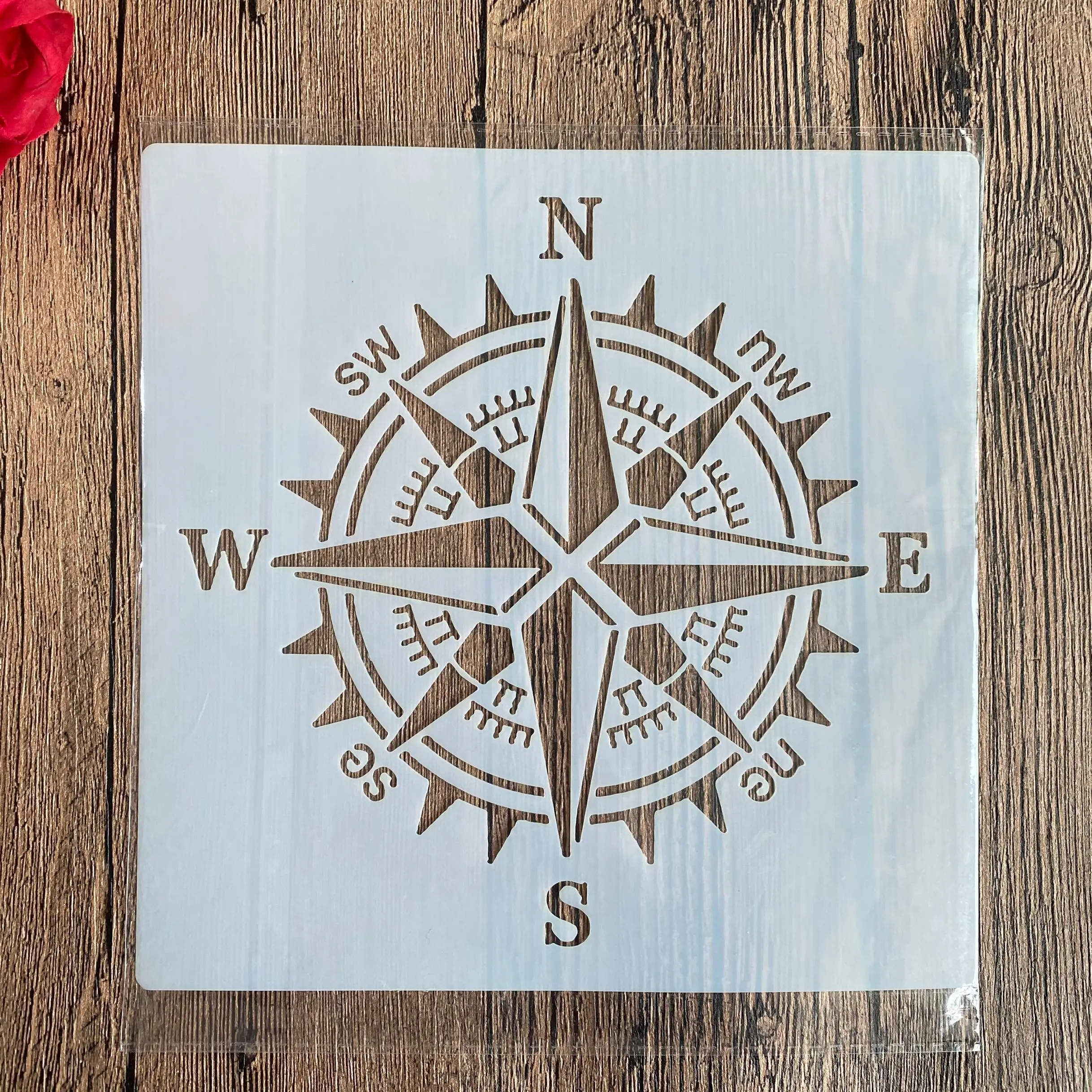 20 *20 cm compass DIY  mandala mold for painting stencils stamped photo album embossed paper card on wood, fabric, wall