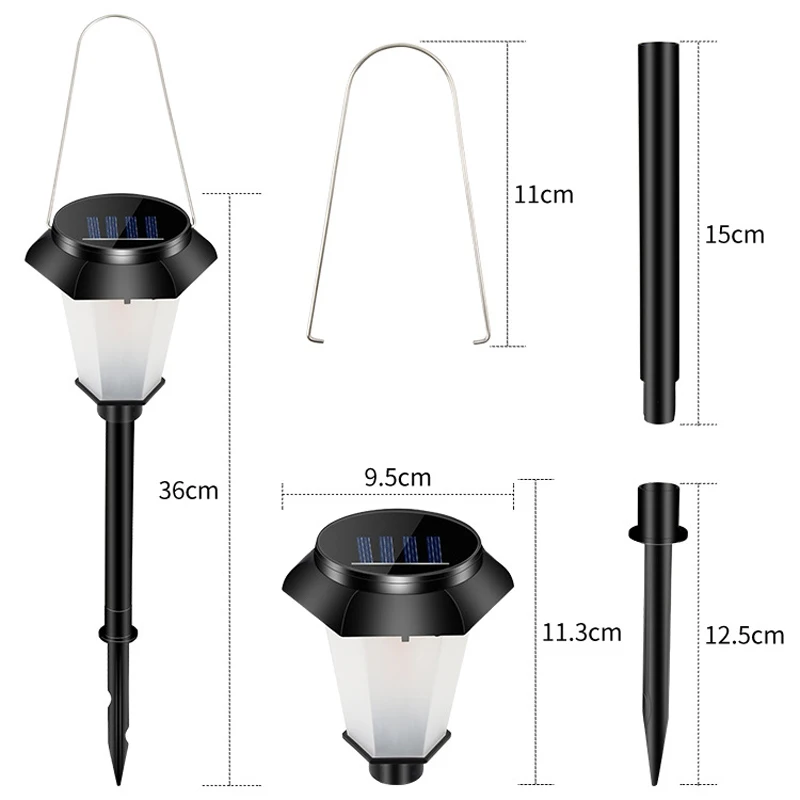 22LED Solar Flame Lamp Outdoor Torch Lights Safety Waterproof Light Flicker Lights for Garden Decoration Automatic On Dusk