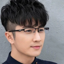 New unisex business Myopia glasses for men Metal frame glasses anti blue light Nearsighted Eyewear Glasses -1.0 -2.5 -3.0 -2.0