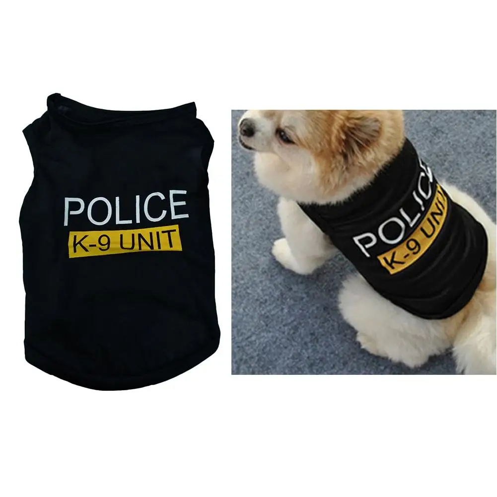 Police Suit Cosplay Dog Clothes Pet Dog Vest Dog Clothes Polyester Soft Breathable Comfortable Stylish Casual Style Dog Clothing