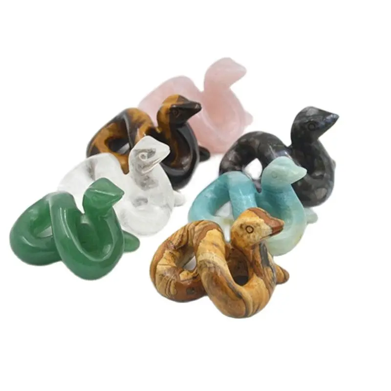 

natural polished animals mixed materials crystal snakes for healing reiki